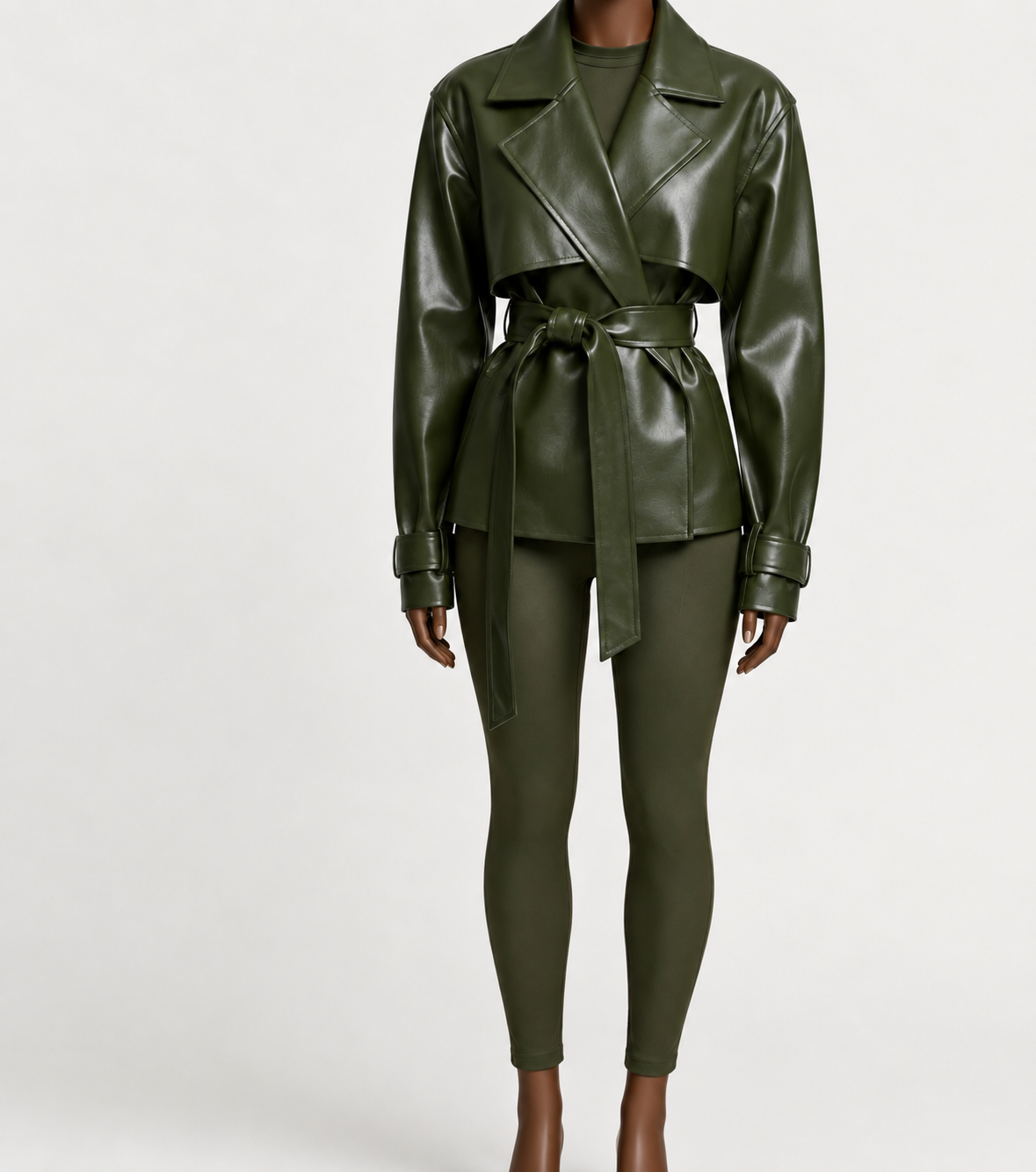 OLIVE LUXE TRENCH JACKET